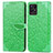 Leather Case Stands Fashionable Pattern Flip Cover Holder S04D for Realme 8i Green