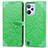 Leather Case Stands Fashionable Pattern Flip Cover Holder S04D for Realme C31 Green