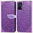 Leather Case Stands Fashionable Pattern Flip Cover Holder S04D for Realme GT 5G