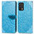 Leather Case Stands Fashionable Pattern Flip Cover Holder S04D for Realme GT Master 5G Blue