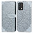 Leather Case Stands Fashionable Pattern Flip Cover Holder S04D for Realme GT Master 5G Gray