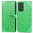 Leather Case Stands Fashionable Pattern Flip Cover Holder S04D for Realme GT Neo 3T 5G Green