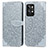 Leather Case Stands Fashionable Pattern Flip Cover Holder S04D for Realme GT2 Pro 5G Gray