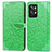 Leather Case Stands Fashionable Pattern Flip Cover Holder S04D for Realme GT2 Pro 5G Green