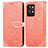 Leather Case Stands Fashionable Pattern Flip Cover Holder S04D for Realme GT2 Pro 5G Orange