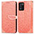 Leather Case Stands Fashionable Pattern Flip Cover Holder S04D for Realme Q3s 5G Orange