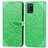 Leather Case Stands Fashionable Pattern Flip Cover Holder S04D for Realme V11 5G Green