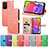 Leather Case Stands Fashionable Pattern Flip Cover Holder S04D for Samsung Galaxy A02s