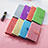 Leather Case Stands Fashionable Pattern Flip Cover Holder S04D for Samsung Galaxy A03