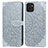 Leather Case Stands Fashionable Pattern Flip Cover Holder S04D for Samsung Galaxy A03 Gray