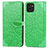 Leather Case Stands Fashionable Pattern Flip Cover Holder S04D for Samsung Galaxy A03 Green