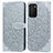 Leather Case Stands Fashionable Pattern Flip Cover Holder S04D for Samsung Galaxy A03s Gray