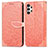 Leather Case Stands Fashionable Pattern Flip Cover Holder S04D for Samsung Galaxy A13 4G Orange