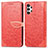 Leather Case Stands Fashionable Pattern Flip Cover Holder S04D for Samsung Galaxy A13 4G Red