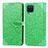Leather Case Stands Fashionable Pattern Flip Cover Holder S04D for Samsung Galaxy A22 4G Green