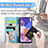 Leather Case Stands Fashionable Pattern Flip Cover Holder S04D for Samsung Galaxy A23 4G