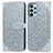 Leather Case Stands Fashionable Pattern Flip Cover Holder S04D for Samsung Galaxy A23 4G Gray