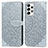 Leather Case Stands Fashionable Pattern Flip Cover Holder S04D for Samsung Galaxy A33 5G Gray