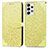 Leather Case Stands Fashionable Pattern Flip Cover Holder S04D for Samsung Galaxy A33 5G Yellow