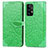 Leather Case Stands Fashionable Pattern Flip Cover Holder S04D for Samsung Galaxy A52 4G Green