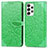 Leather Case Stands Fashionable Pattern Flip Cover Holder S04D for Samsung Galaxy A53 5G Green