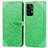 Leather Case Stands Fashionable Pattern Flip Cover Holder S04D for Samsung Galaxy A72 4G Green