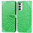 Leather Case Stands Fashionable Pattern Flip Cover Holder S04D for Samsung Galaxy M23 5G Green