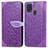 Leather Case Stands Fashionable Pattern Flip Cover Holder S04D for Samsung Galaxy M31 Prime Edition