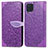 Leather Case Stands Fashionable Pattern Flip Cover Holder S04D for Samsung Galaxy M32 4G