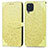 Leather Case Stands Fashionable Pattern Flip Cover Holder S04D for Samsung Galaxy M32 4G