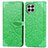 Leather Case Stands Fashionable Pattern Flip Cover Holder S04D for Samsung Galaxy M53 5G Green