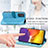 Leather Case Stands Fashionable Pattern Flip Cover Holder S04D for Samsung Galaxy Quantum2 5G