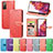 Leather Case Stands Fashionable Pattern Flip Cover Holder S04D for Samsung Galaxy S20 FE (2022) 5G