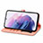 Leather Case Stands Fashionable Pattern Flip Cover Holder S04D for Samsung Galaxy S21 Plus 5G