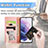 Leather Case Stands Fashionable Pattern Flip Cover Holder S04D for Samsung Galaxy S21 Plus 5G