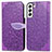 Leather Case Stands Fashionable Pattern Flip Cover Holder S04D for Samsung Galaxy S21 Plus 5G