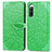 Leather Case Stands Fashionable Pattern Flip Cover Holder S04D for Sony Xperia 10 IV Green