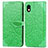 Leather Case Stands Fashionable Pattern Flip Cover Holder S04D for Sony Xperia Ace III SOG08 Green