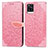 Leather Case Stands Fashionable Pattern Flip Cover Holder S04D for Vivo V20 (2021)