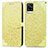 Leather Case Stands Fashionable Pattern Flip Cover Holder S04D for Vivo V20 (2021) Yellow