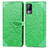 Leather Case Stands Fashionable Pattern Flip Cover Holder S04D for Vivo V21e 4G Green