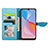 Leather Case Stands Fashionable Pattern Flip Cover Holder S04D for Vivo Y21