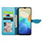 Leather Case Stands Fashionable Pattern Flip Cover Holder S04D for Vivo Y30 5G
