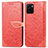 Leather Case Stands Fashionable Pattern Flip Cover Holder S04D for Vivo Y32t Red