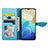 Leather Case Stands Fashionable Pattern Flip Cover Holder S04D for Vivo Y33e 5G