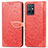 Leather Case Stands Fashionable Pattern Flip Cover Holder S04D for Vivo Y33e 5G