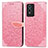 Leather Case Stands Fashionable Pattern Flip Cover Holder S04D for Vivo Y74s 5G