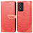 Leather Case Stands Fashionable Pattern Flip Cover Holder S04D for Vivo Y74s 5G Red