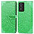 Leather Case Stands Fashionable Pattern Flip Cover Holder S04D for Vivo Y76s 5G Green