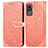 Leather Case Stands Fashionable Pattern Flip Cover Holder S04D for Xiaomi Civi 1S 5G Orange